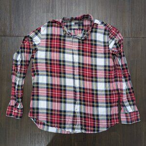 Purificacion Garcia  | Men's Light Flannel Shirt | Red/White/Black/Yellow Plaid